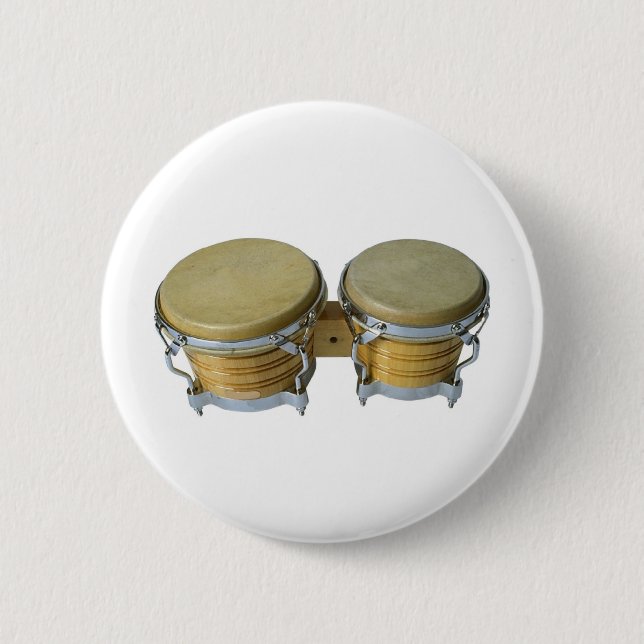 Badge Rond 5 Cm Tambours de bongo (Devant)