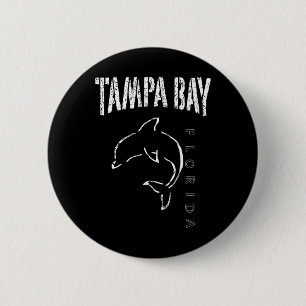 Badge Rond 5 Cm Tampa Bay Floride Dolphin Souvenir