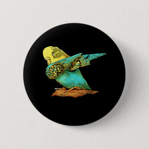 Badge Rond 5 Cm Tamponner de perruche de perruche