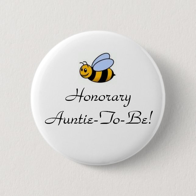 Badge Rond 5 Cm Tante-À-Abeille honorifique (Devant)