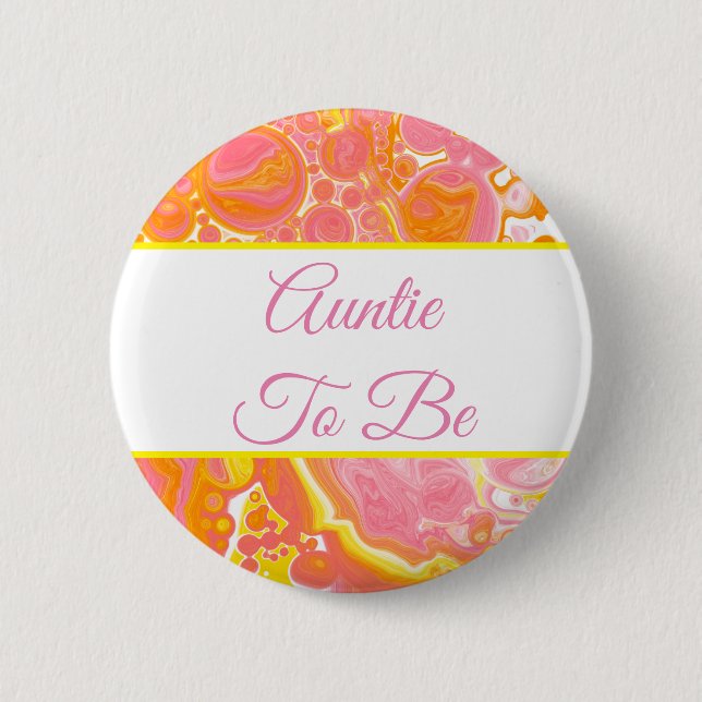Badge Rond 5 Cm Tante | BABY SHOWER (Devant)