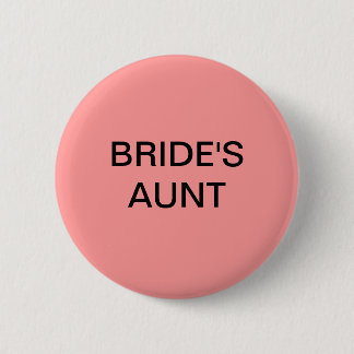 BADGE ROND 5 CM TANTE BUTTON DE LA JEUNE MARIÉE