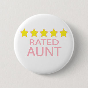Badge Rond 5 Cm Tante cinq étoiles