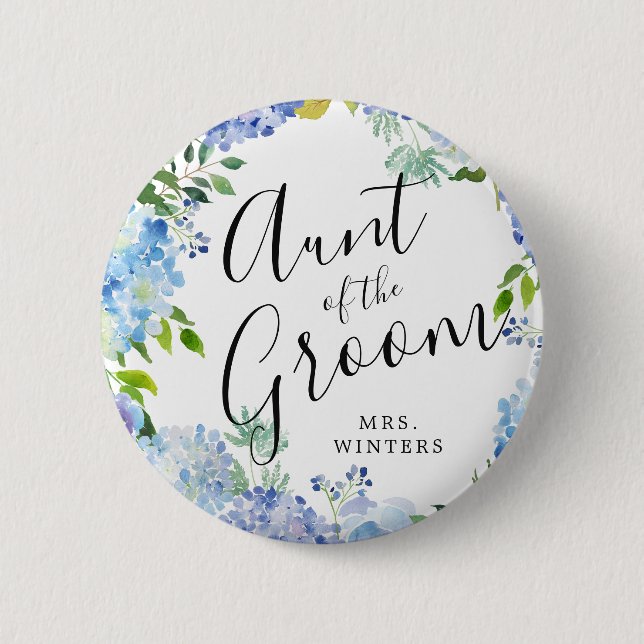Badge Rond 5 Cm Tante de la chambre | Carolina Bloom Mariage (Devant)