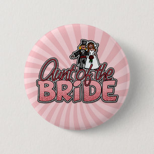 Badge Rond 5 Cm tante du bouton de jeune mariée