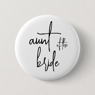 Badge Rond 5 Cm Tante du bouton de la mariée
