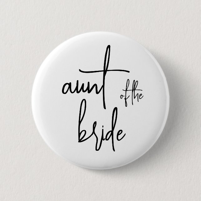 Badge Rond 5 Cm Tante du bouton de la mariée (Devant)