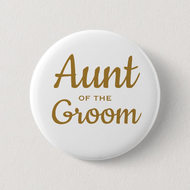Badge Rond 5 Cm Tante du marié (Devant)