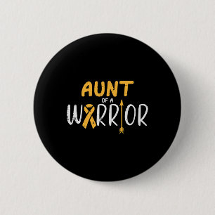 Badge Rond 5 Cm Tante D'Une Guerrière Lauréate Du Ruban Cancer De