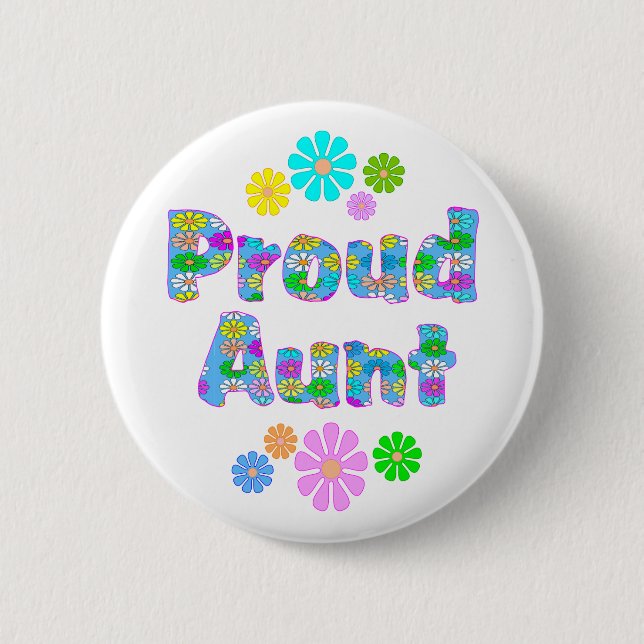 Badge Rond 5 Cm Tante fière (Devant)