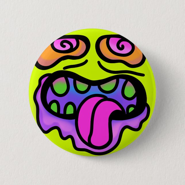 Badge Rond 5 Cm Tapis d'art pop Zombie sucre (Devant)