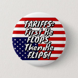 Badge Rond 5 Cm TARIFS : D'Abord Il FLOTTE, Puis Il FLIPS!