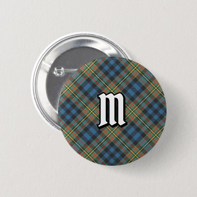 Badge Rond 5 Cm Tartan ancien du clan MacLellan (Devant & derrière)