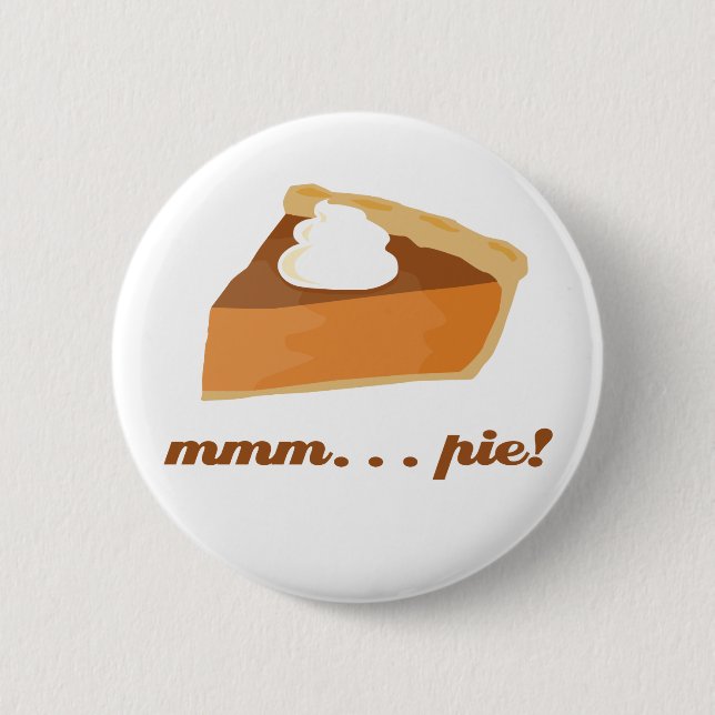 Badge Rond 5 Cm Tarte de citrouille -… tarte mmm ! (Devant)