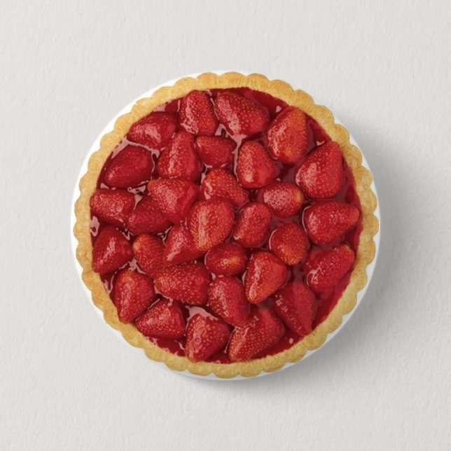 Badge Rond 5 Cm Tarte de fraise (Devant)