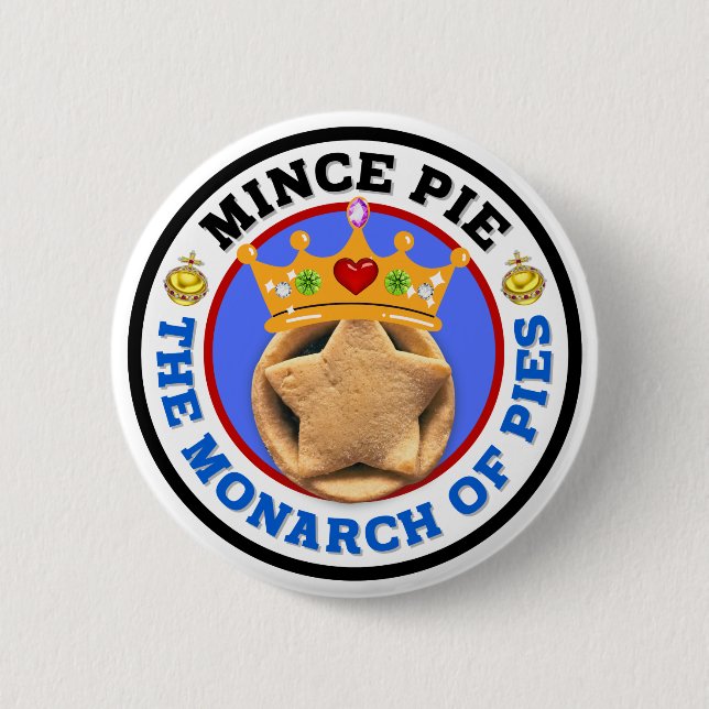 Badge Rond 5 Cm Tarte - Le monarque des tartes (Devant)