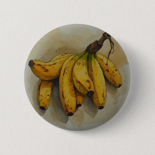 Badge Rond 5 Cm Tas frais de bananes