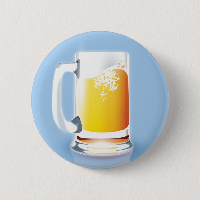 Badge Rond 5 Cm Tasse de bière (Devant)