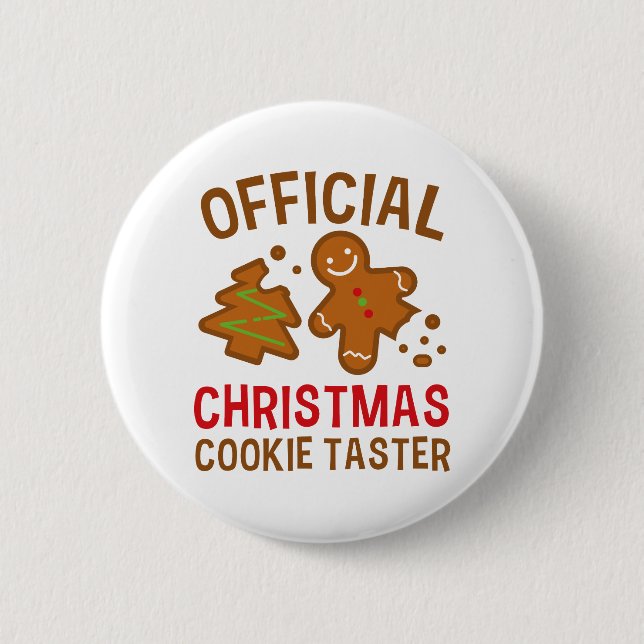 Badge Rond 5 Cm Taster officiel des cookies de Noël (Devant)
