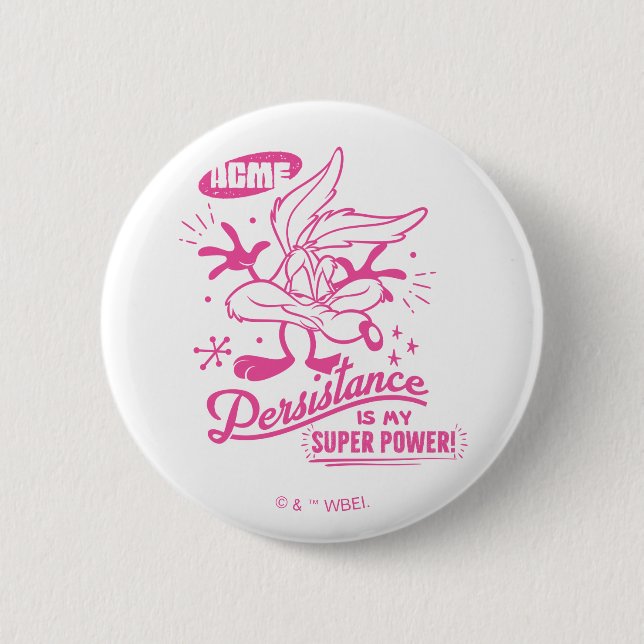 Badge Rond 5 Cm Tasty Retro WILE E. COYOTE™ (Devant)