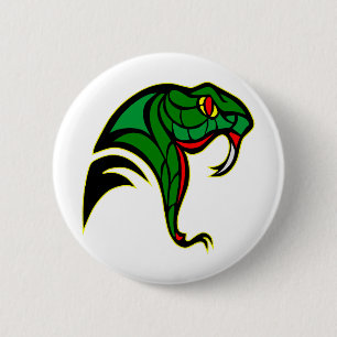 Badge Rond 5 Cm Tatouage de la tête de serpent