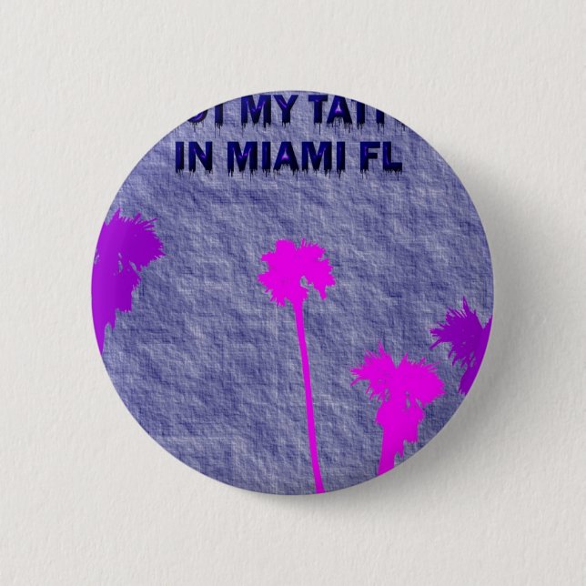 BADGE ROND 5 CM TATOUAGE DE MIAMI (Devant)