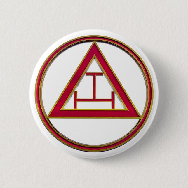Badge Rond 5 Cm Tau royal de triple de voûte (Devant)