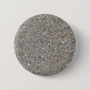 Badge Rond 5 Cm Taupe Concrete Cement Blue Aggregate Sidewalk
