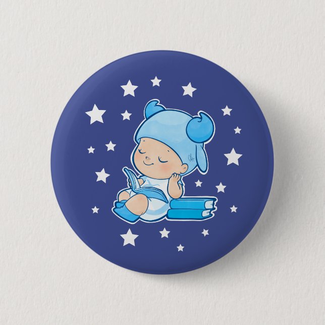 Badge Rond 5 Cm Taureau de Babytoon (Devant)