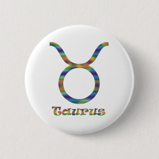 Badge Rond 5 Cm Taureau psychédélique