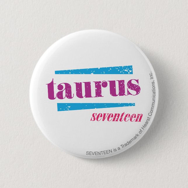 Badge Rond 5 Cm Taurus pourpre (Devant)