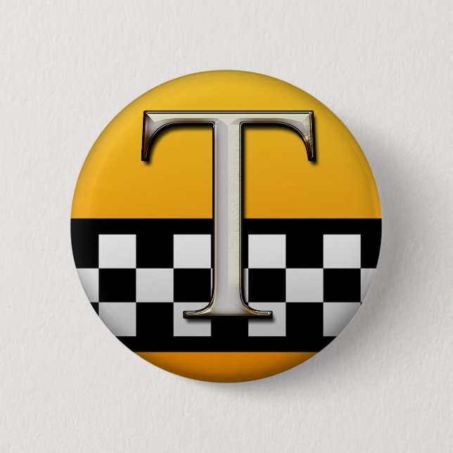 BADGE ROND 5 CM TAXI (Devant)