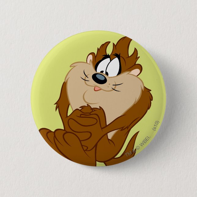 Badge Rond 5 Cm TAZ™ pose 4 (Devant)