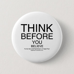 Badge Rond 5 Cm TBYB - Humanistes blancs