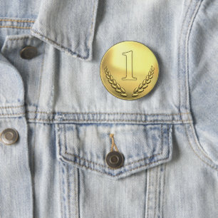 Badge Rond 5 Cm Teacher's Gold 1st Place Award