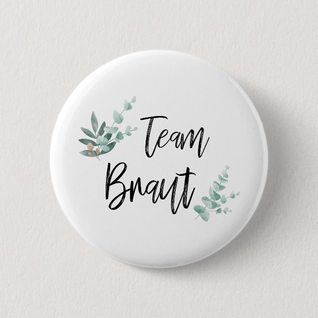 Badge Rond 5 Cm Team Bride / Team Braut / JGA / Hochzeit (Devant)