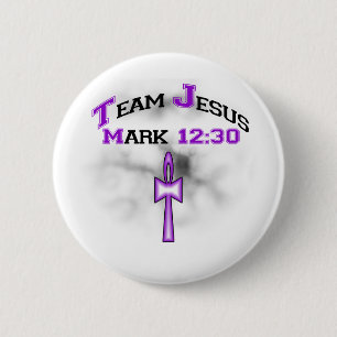 Badge Rond 5 Cm Team Jesus Mark 12:30