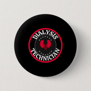 Badge Rond 5 Cm Technicien De Dialyse Pour Hommes Femmes Hémodialy