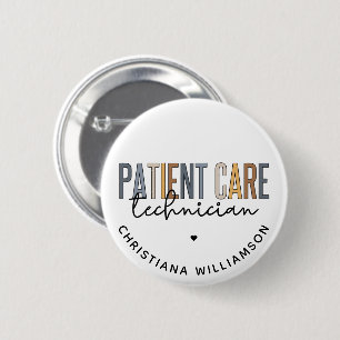 Badge Rond 5 Cm Technicien en soins aux patients sur mesure Cadeau