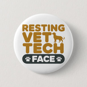 Badge Rond 5 Cm Technicien Vétérinaire Esthétique Chats Chiens Pat