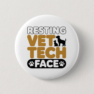 Badge Rond 5 Cm Technicien Vétérinaire Mignon Amateur D'animaux Te