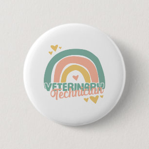 Badge Rond 5 Cm Technicien vétérinaire Vet Tech