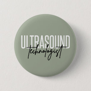Badge Rond 5 Cm Technologue d'Ultrasound Cadeaux techniques ultr