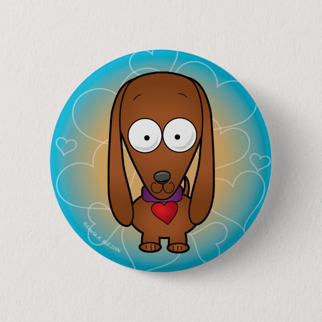 Badge Rond 5 Cm Teckel (Devant)