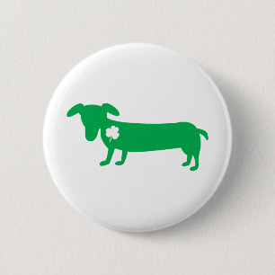 Badge Rond 5 Cm Teckel du jour de St Patrick