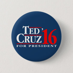 Badge Rond 5 Cm Ted Cruz pour le président