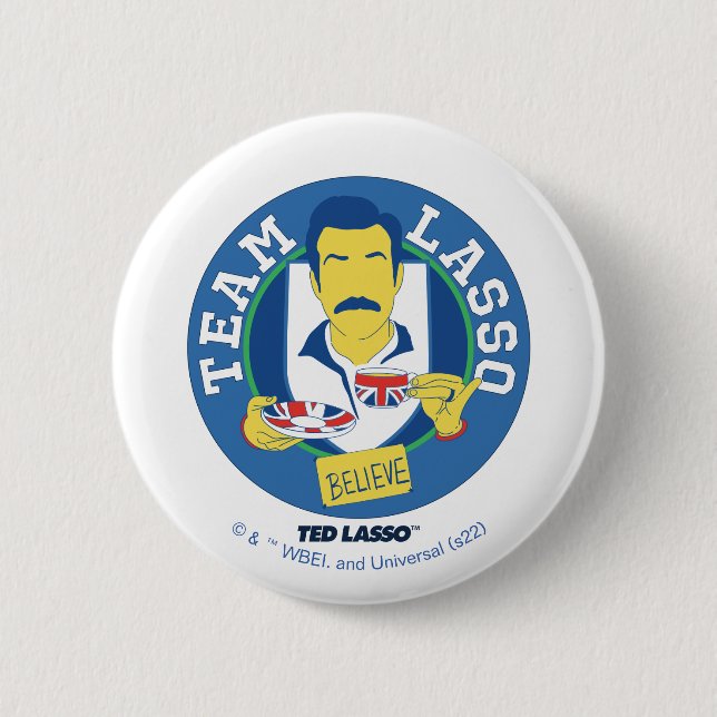Badge Rond 5 Cm Ted Lasso | Team Lasso Tea Iconic Avatar (Devant)