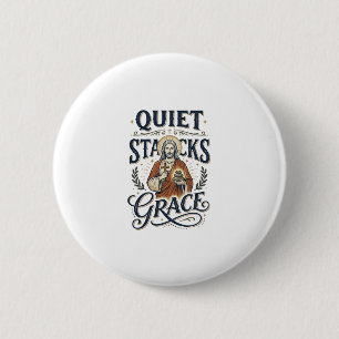 Badge Rond 5 Cm Tee graphique Jésus bibliothécaire Art chrétien_1