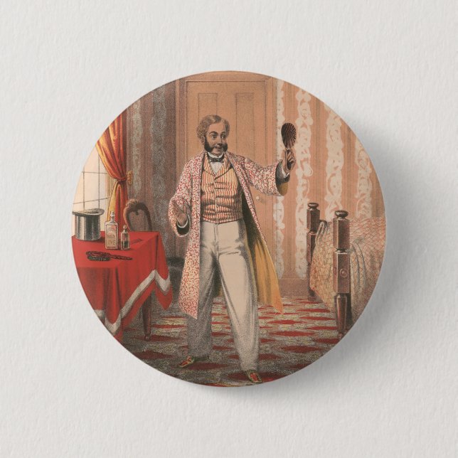 Badge Rond 5 Cm Teinture à cheveux Uphams, vers 1864 (Devant)