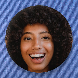 Badge Rond 5 Cm Téléchargement de la photo Selfie   Votre Fun Face